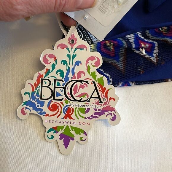 BECCA SWIM BIKINI HALTER TOP. NEW WITH TAGS. - Picture 4 of 7